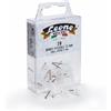 Does not apply 20 Ganci Piccoli per Appendere Quadri Con Spilli in Acciaio Temprato - Scatola