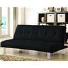 Sicorage Divano letto 3 posti, reclinabile in microfibra nero180 cm Sicorage Soffy