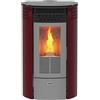 Maurer stufa pellet Redonda 6,9kw 160 mc bordeaux Made In Italy CONTO TERMICO
