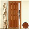 Forte PORTE PORTA A SOFFIETTO PVC 88,5x214 CM CON VETRO COLORI MANIGLIA DA INTERNO