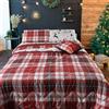 Zambaiti Trapunta invernale in cotone singolo Deer tartan scozzese rosso