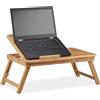 Does not apply Tavolino Porta Pc Altezza Regolabile Da Letto, Supporto Laptop Bambù Con Cassett