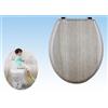 CopriWater Copri Water Sedile WC Bagno Universale Cerniere Legno Grigio dfh