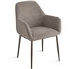 URSO STORE Set 2 sedie in tessuto con imbottitura design moderno per sala da pranzo CIC-945
