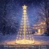 Aigostar Albero Di Natale A Cono LED 1.2m 130 LED Luce Calda Interno Esterno IP4