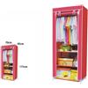 Armadio Guardaroba Tessuto Tnt 70x45x175cm Cabina Appendiabiti Acciaio dfh