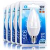 Aigostar Lampadina LED C37 E14 10W Luce Fredda 6500K Alta Resa 935lm 5 Pezzi