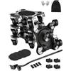 Carrello mobili 200kg, 5 ruote, acciaio, trasloco sicuro, trasportatore