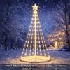 Aigostar Albero Di Natale A Cono LED 1.5m 218 LED Luce Calda Interno Esterno IP4