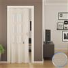 Forte PORTE PORTA A SOFFIETTO PVC 88,5x214 CM CON VETRO COLORI MANIGLIA DA INTERNO