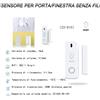 Wiby Sensore Wireless per Porta e Finestra Allarme WifI ZX-D10 Compatibile ZX-G30 Uni