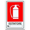 Cartello Segnaletico Estintore 30x20Cm In Pvc Targa Casa Deposito Ufficio dfh