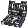 Workpro Set di Chiavi a Bussola 108 pezzi, Cricchetto, Maniglia Girevole, Officina