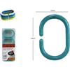 Set 12 Anelli Gancio Tenda Doccia Antimuffa Bagno Box Doccia Colorati dfh