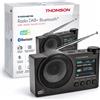 Thomson RT400DABBT Radio Sveglia DAB+ Bluetooth USB Batteria Ricaricabile Nero
