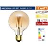 Universo Lampadina E27 Filamento Led Globo Vintage 12W G125-O12C Vetro Ambrato 2600K Uni