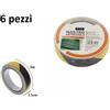 Set 6 Pz Rotolo Nastro Adesivo Antiscivolo Scale Esterni Giallo Nero 5mx25mm dfh