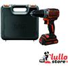 Black&Decker B+D -Trapano Avvitatore Brushless Batteria 18V - 1,5 Ah - Velocità 410 Giri/Min