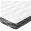 Topper Singolo 80 X 190 Cm in Memory Foam, 7 Cm Coprimaterasso, Bianco