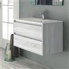 EFFEZETA ITALIA Mobile bagno sospeso Bolton con 2 cassetti 60x45x48 cm colore rovere grigio ghia