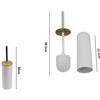 PortaScopino Porta Scopino + Scopettino Wc Bagno Water Bianco Legno dfh