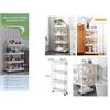 Carrello Portaoggetti Salvaspazio Sottile 4 Ripiani con Ruote Bagno Cucina val