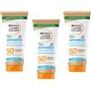 Garnier 3pz Garnier Solaire Kids Crema solare protettivo 50+ protezione molto alta 175ml