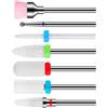 Aweskmod Punte fresa unghie ceramica kit 7 pezzi trapano nail drill professionale