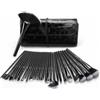Set di 32 Pennelli Make-Up Professionali Con Custodia in Cuoio Spazzole Trucco