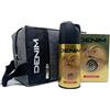 Denim Gold set uomo borsello + dopobarba 100ml + deo spray 150ml