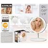 Specchio LED Trucco AORLIS AO 77909 USB Ricaricabile Touch Screen Alta Definizio
