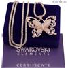 Gift for Love Collana donna oro Swarovski Elements originale G4Love farfalla madreperla