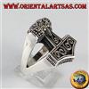 Oriental Art di Faridah & c.s.a.s. Anello d'argento 925 ‰ Mjöllnir martello di Thor