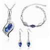 G4Love Set parure + bracciale argento Swarovski Element originale G4Lov cristalli donna
