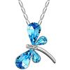 G4Love Collana oro bianco Swarovski Element originale G4Love cristalli donna farfalla