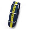 Cinturino In Nylon Universale Ricambio Orologio Larghezza 20mm Blu Giallo lac