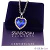 Gift for Love Collana donna oro bianco Swarovski Elements originale G4L cristalli cuore oceano
