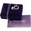 G4Love Collana donna oro bianco Swarovski Elements originale G4L cristalli doppio cuore