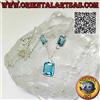 Oriental Art S.a.s. Collana in argento 925 ‰ girocollo a catenina con tris di topazio rettangolare