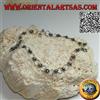 Oriental Art S.a.s. Bracciale in Argento 925‰ morbido con fiorellini e cerchietti