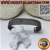 Oriental Art S.a.s. Bracciale rigido in argento 925‰ intreccio fitto a rete flessibile piatto