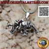 Oriental Art S.a.s. Ciondolo in Argento 925‰ elefante sagomato tridimensionale, completamente mobile