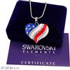 Gift for Love Collana USA oro bianco Swarovski Elements originale G4Love cristalli cuore donna