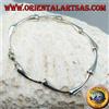 Bellissimo Bracciale in solido argento 925 a nove pezzi rigidi a snodo mobile