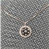 Comete Gioielli Collana Diamanti Donna Oro Bianco 18 Carati Zaffiro Nero Comete Regalo GBL 648