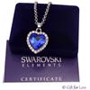 Gift for Love Collana donna oro bianco Swarovski Elements originale G4L cristalli cuore oceano