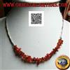 Oriental Art S.a.s. Collana in Argento 925‰ tubicini in argento infilati e frammenti di ambra