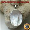 Oriental Art S.a.s. Ciondolo in Argento 925‰ madreperla ovale grande su montatura liscia laterale