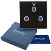 G4Love Elegante parure oro bianco Swarovski Element originale G4Lov cristalli blu donna