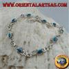 Oriental Art S.a.s. Bracciale in Argento 925‰ morbido con 9 scorpioni con turchese